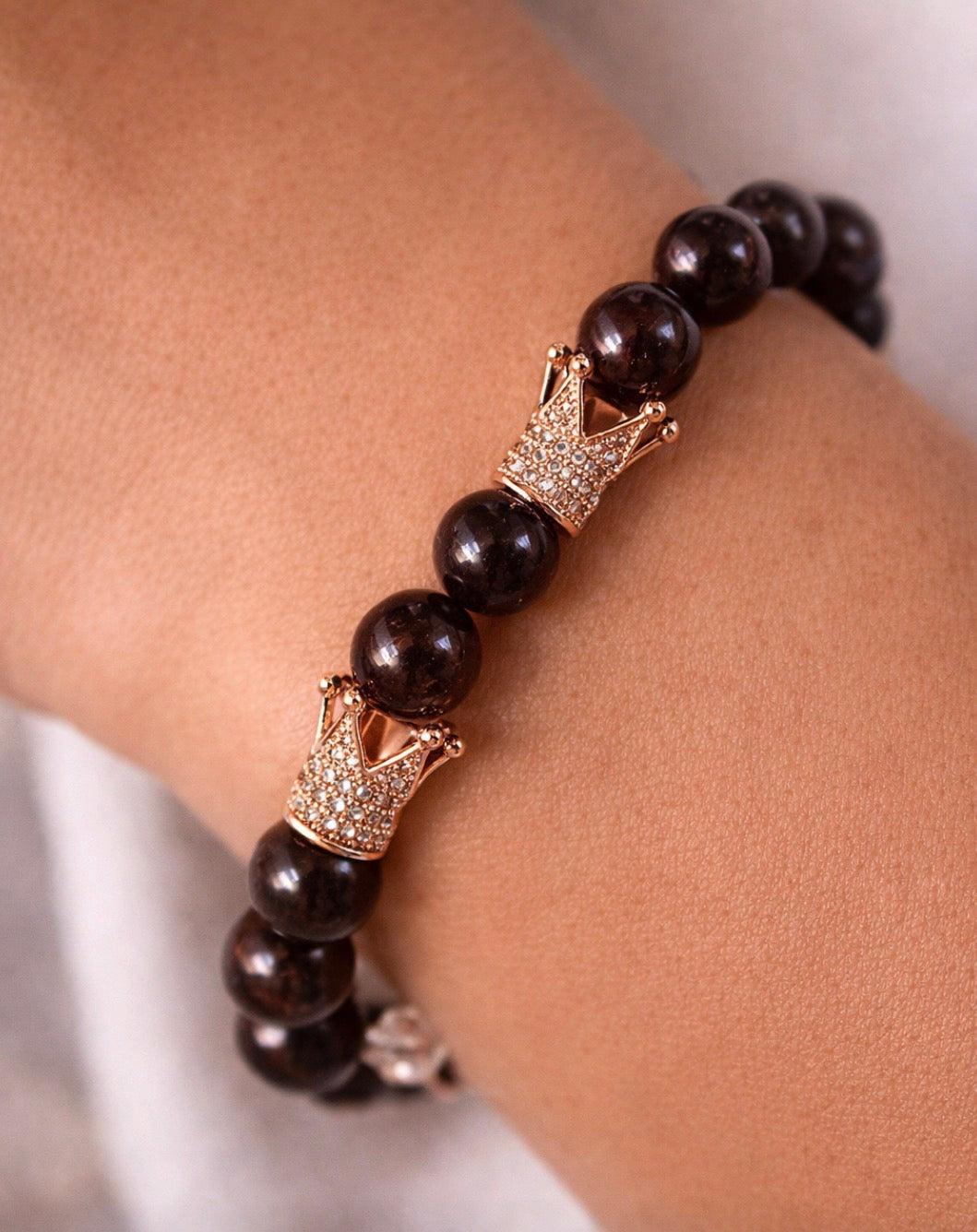 Garnet Crown Bracelet
